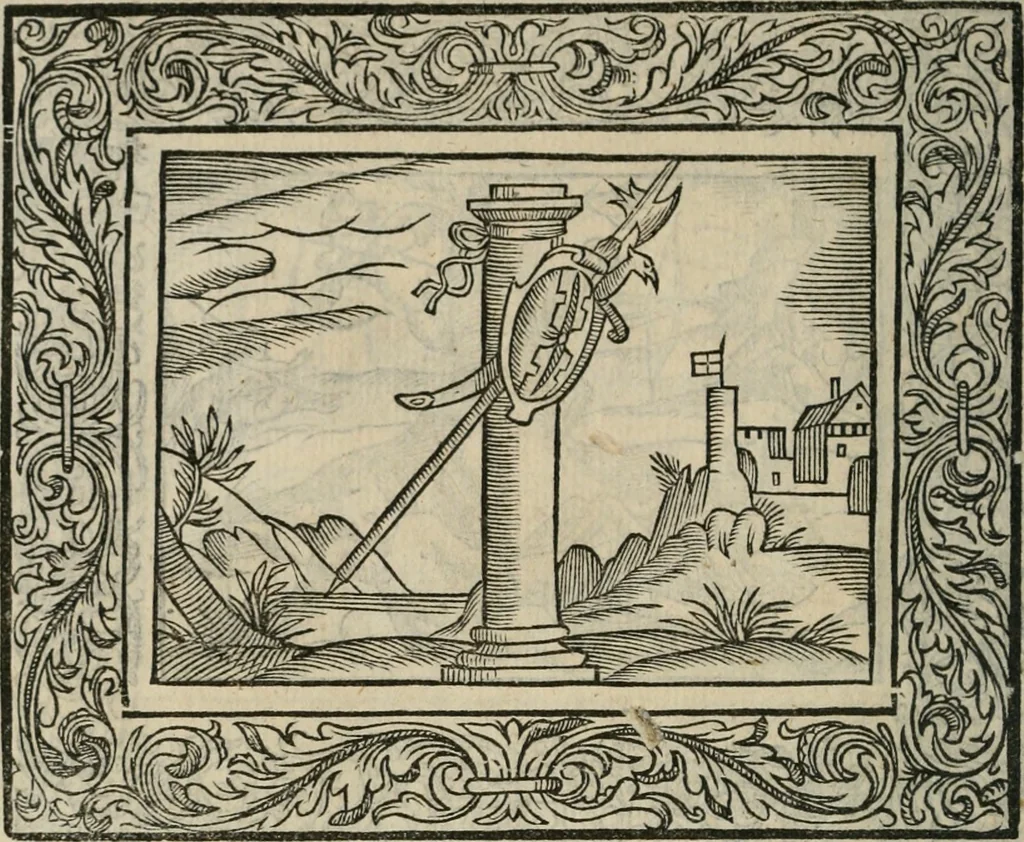 An illustration from Minerua Britanna, or, A garden of heroical deuises, furnished, and adorned with emblemes and impresa's of sundry natures,, 1612, leaf 203