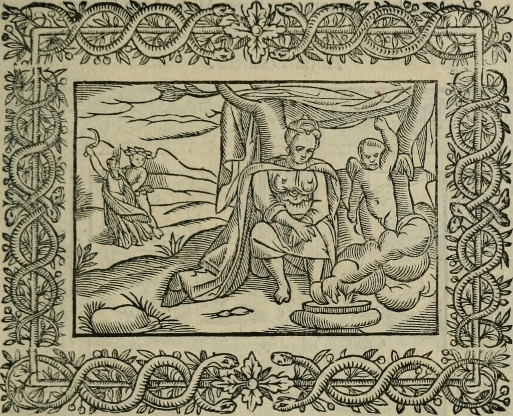 An illustration from Minerua Britanna, or, A garden of heroical deuises, furnished, and adorned with emblemes and impresa's of sundry natures,, 1612, leaf 204