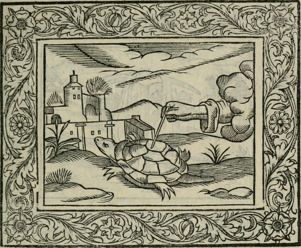 An illustration from Minerua Britanna, or, A garden of heroical deuises, furnished, and adorned with emblemes and impresa's of sundry natures,, 1612, leaf 208