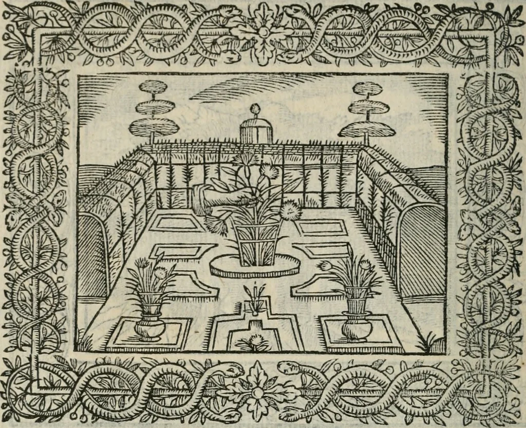 An illustration from Minerua Britanna, or, A garden of heroical deuises, furnished, and adorned with emblemes and impresa's of sundry natures,, 1612, leaf 213