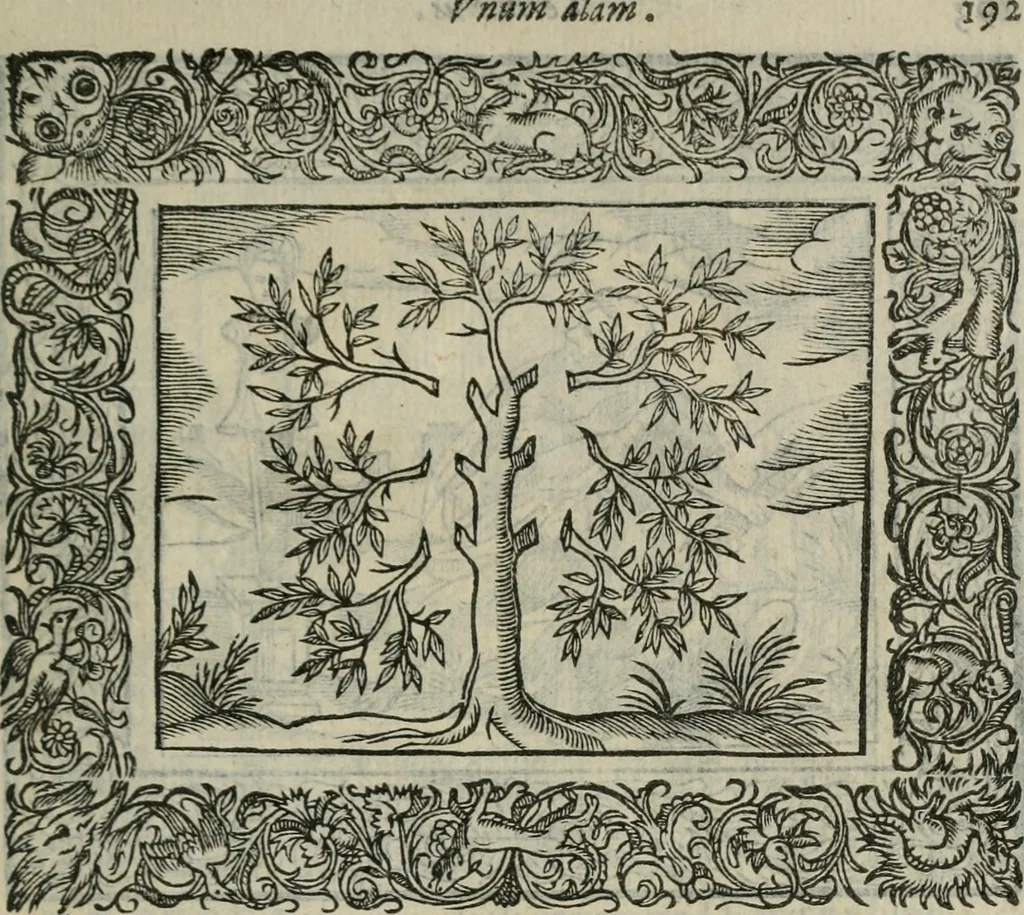 An illustration from Minerua Britanna, or, A garden of heroical deuises, furnished, and adorned with emblemes and impresa's of sundry natures,, 1612, leaf 222