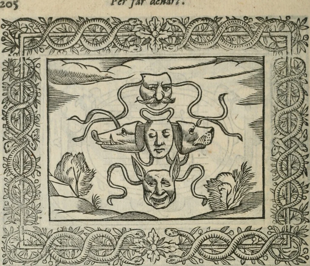 An illustration from Minerua Britanna, or, A garden of heroical deuises, furnished, and adorned with emblemes and impresa's of sundry natures,, 1612, leaf 235