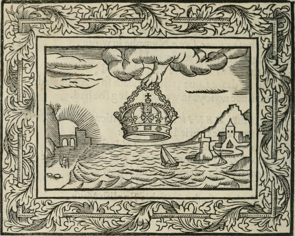 An illustration from Minerua Britanna, or, A garden of heroical deuises, furnished, and adorned with emblemes and impresa's of sundry natures,, 1612, leaf 27