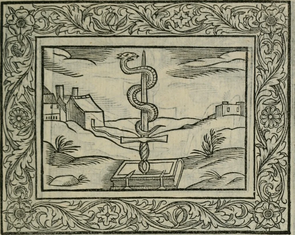 An illustration from Minerua Britanna, or, A garden of heroical deuises, furnished, and adorned with emblemes and impresa's of sundry natures,, 1612, leaf 28