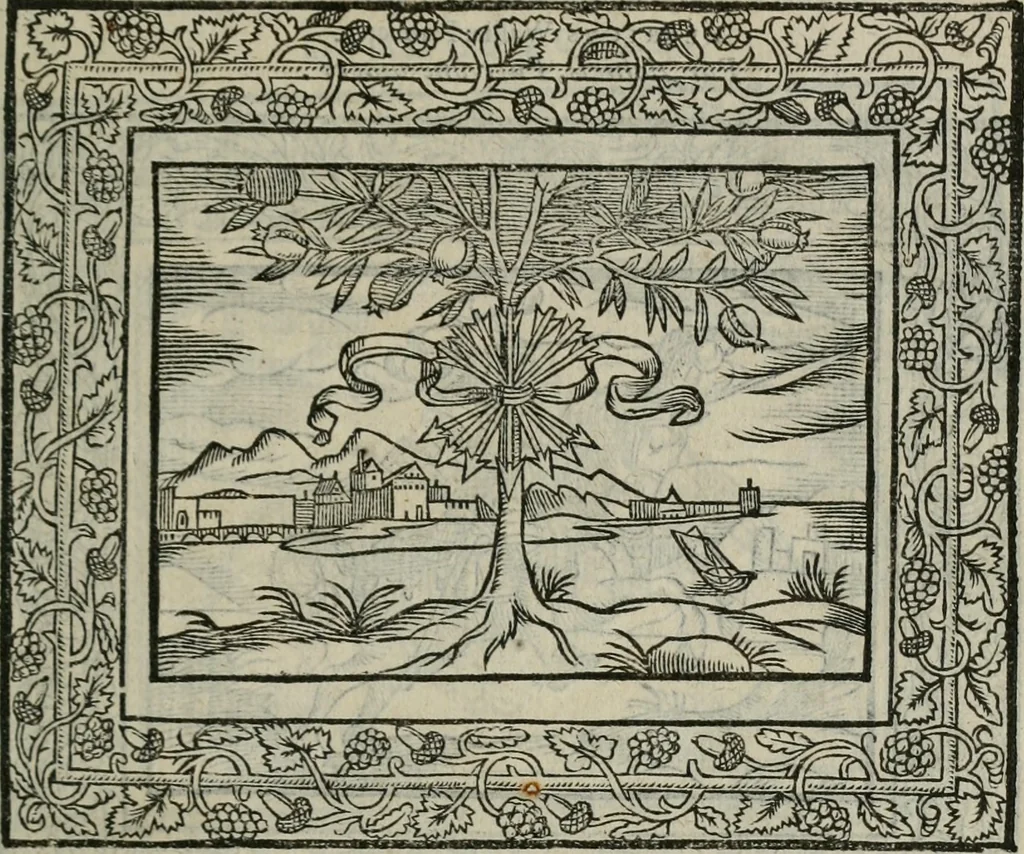 An illustration from Minerua Britanna, or, A garden of heroical deuises, furnished, and adorned with emblemes and impresa's of sundry natures,, 1612, leaf 42