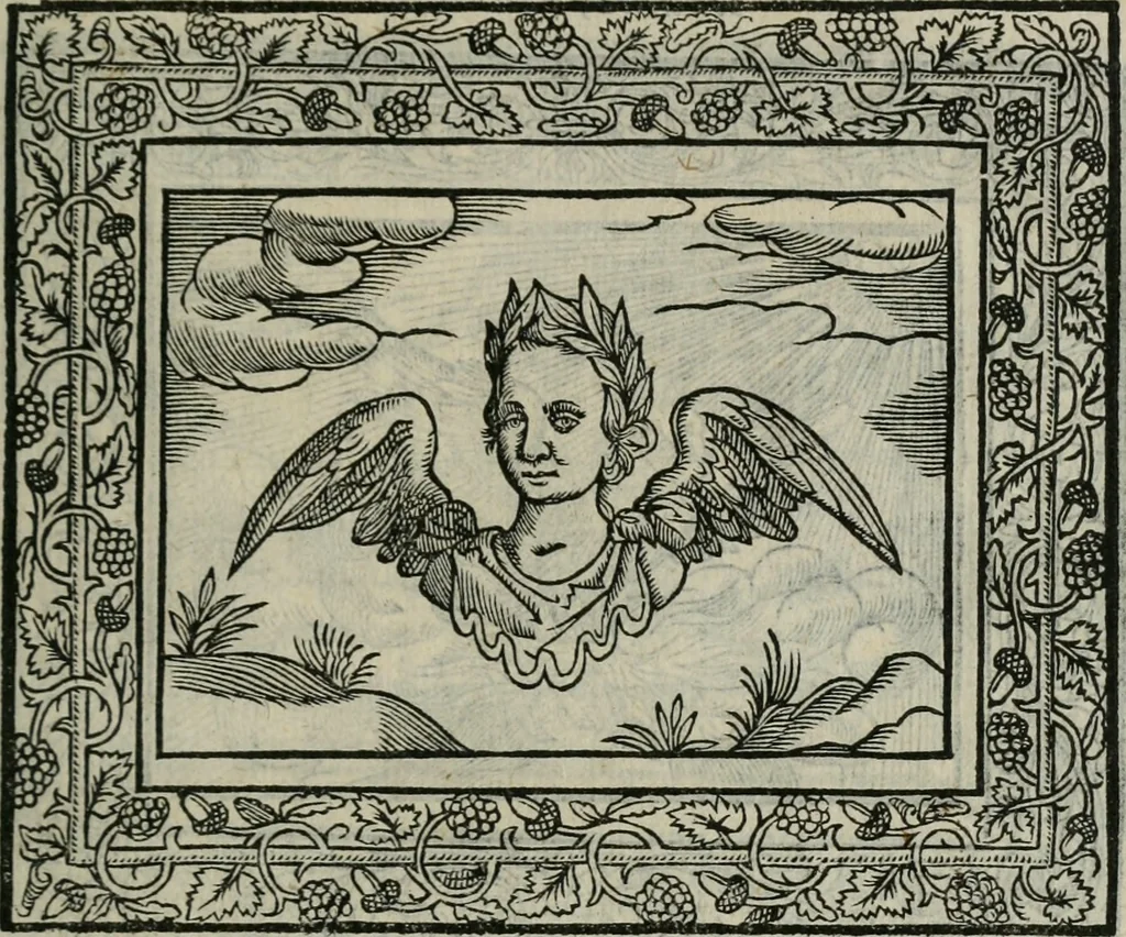 An illustration from Minerua Britanna, or, A garden of heroical deuises, furnished, and adorned with emblemes and impresa's of sundry natures,, 1612, leaf 44