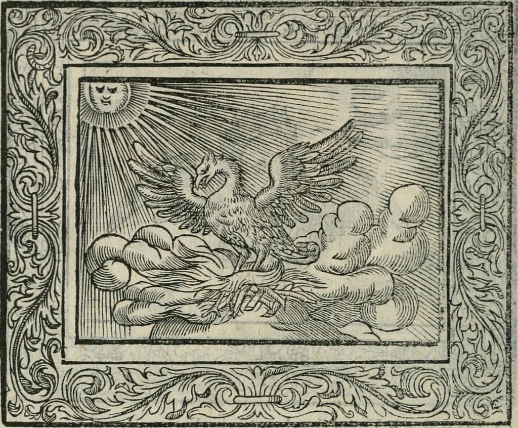 An illustration from Minerua Britanna, or, A garden of heroical deuises, furnished, and adorned with emblemes and impresa's of sundry natures,, 1612, leaf 45