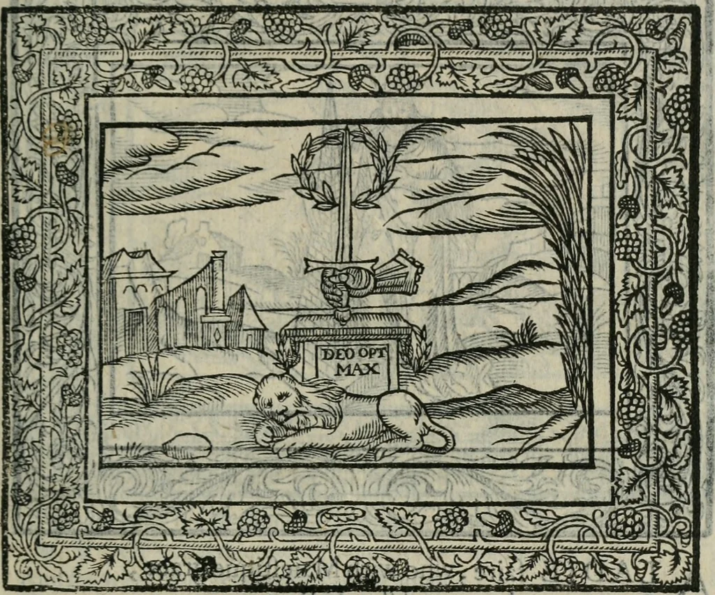 An illustration from Minerua Britanna, or, A garden of heroical deuises, furnished, and adorned with emblemes and impresa's of sundry natures,, 1612, leaf 46