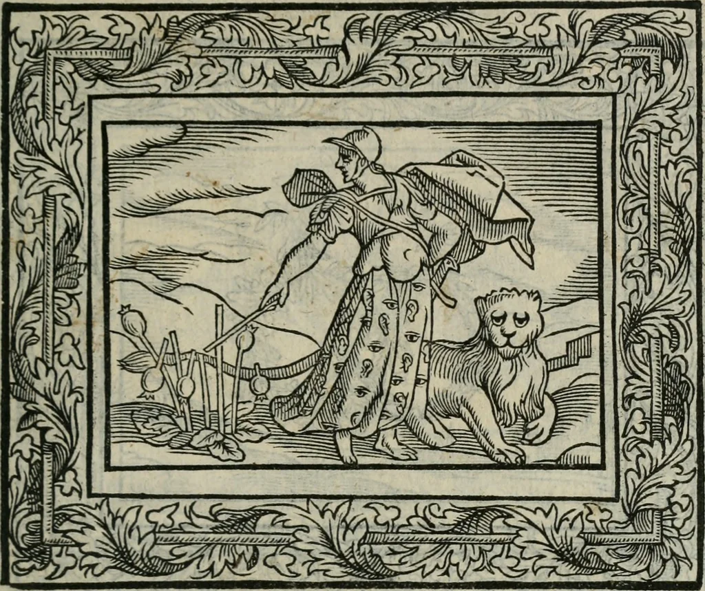 An illustration from Minerua Britanna, or, A garden of heroical deuises, furnished, and adorned with emblemes and impresa's of sundry natures,, 1612, leaf 48