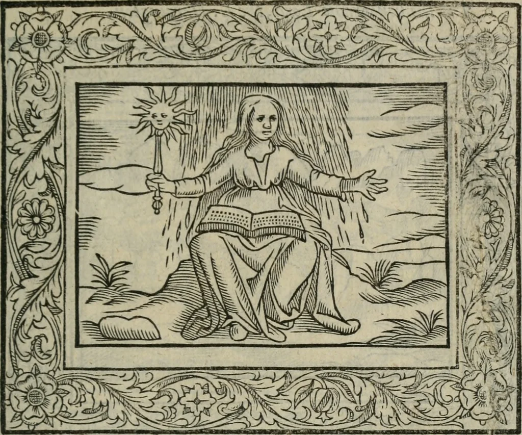 An illustration from Minerua Britanna, or, A garden of heroical deuises, furnished, and adorned with emblemes and impresa's of sundry natures,, 1612, leaf 52