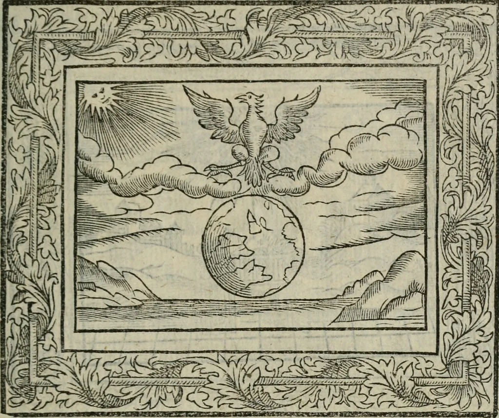 An illustration from Minerua Britanna, or, A garden of heroical deuises, furnished, and adorned with emblemes and impresa's of sundry natures,, 1612, leaf 54