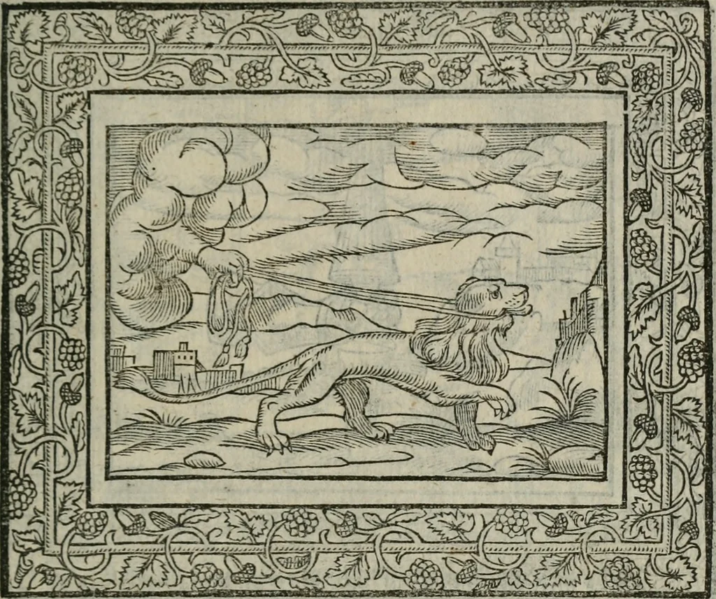 An illustration from Minerua Britanna, or, A garden of heroical deuises, furnished, and adorned with emblemes and impresa's of sundry natures,, 1612, leaf 58