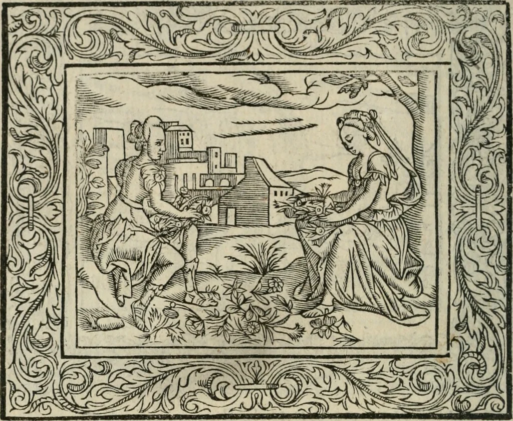 An illustration from Minerua Britanna, or, A garden of heroical deuises, furnished, and adorned with emblemes and impresa's of sundry natures,, 1612, leaf 63