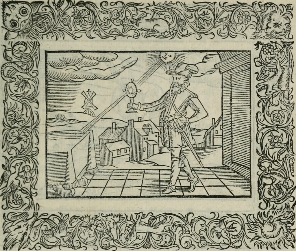 An illustration from Minerua Britanna, or, A garden of heroical deuises, furnished, and adorned with emblemes and impresa's of sundry natures,, 1612, leaf 82