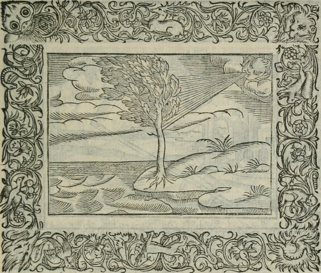 An illustration from Minerua Britanna, or, A garden of heroical deuises, furnished, and adorned with emblemes and impresa's of sundry natures,, 1612, leaf 86