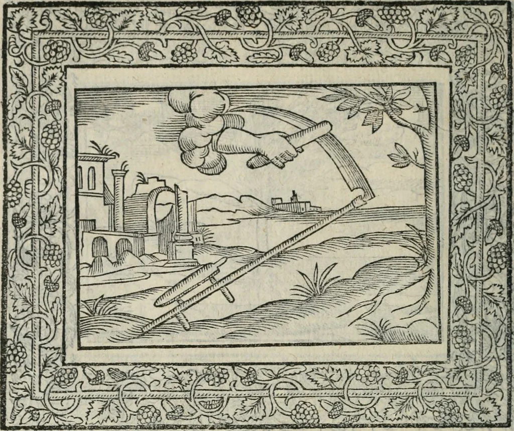 An illustration from Minerua Britanna, or, A garden of heroical deuises, furnished, and adorned with emblemes and impresa's of sundry natures,, 1612, leaf 87