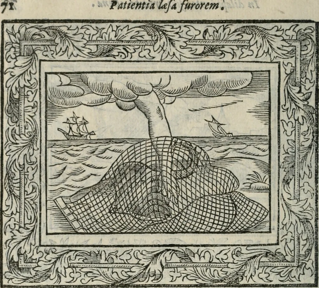 An illustration from Minerua Britanna, or, A garden of heroical deuises, furnished, and adorned with emblemes and impresa's of sundry natures,, 1612, leaf 97