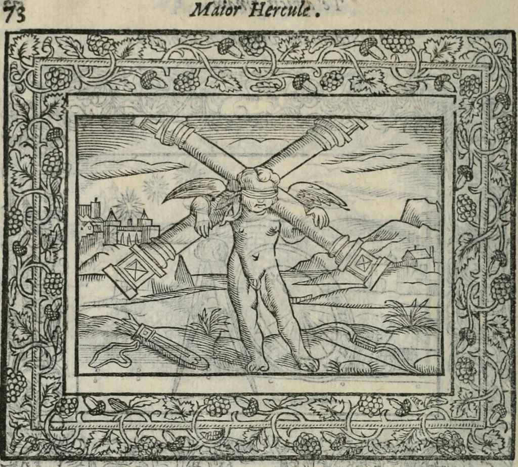 An illustration from Minerua Britanna, or, A garden of heroical deuises, furnished, and adorned with emblemes and impresa's of sundry natures,, 1612, leaf 99