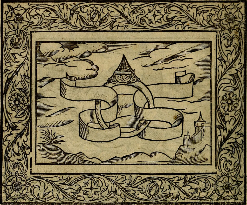 An illustration from Minerva Britanna Or A Garden Of Heroical Deuises, furnished, and adorned with Emblemes and Impresa's of sundry natures, 1612, leaf 107