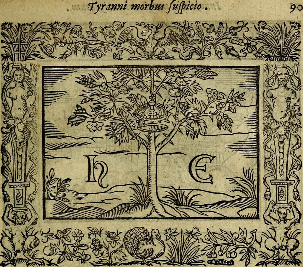 An illustration from Minerva Britanna Or A Garden Of Heroical Deuises, furnished, and adorned with Emblemes and Impresa's of sundry natures, 1612, leaf 110