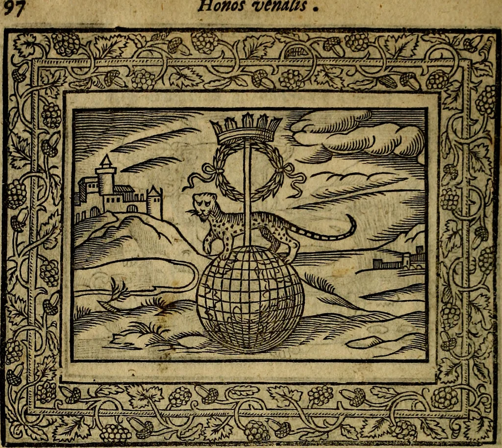 An illustration from Minerva Britanna Or A Garden Of Heroical Deuises, furnished, and adorned with Emblemes and Impresa's of sundry natures, 1612, leaf 117