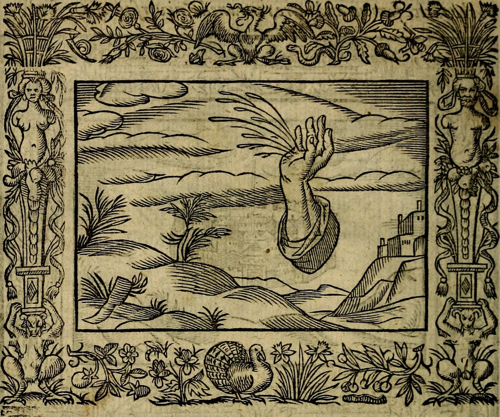 An illustration from Minerva Britanna Or A Garden Of Heroical Deuises, furnished, and adorned with Emblemes and Impresa's of sundry natures, 1612, leaf 119