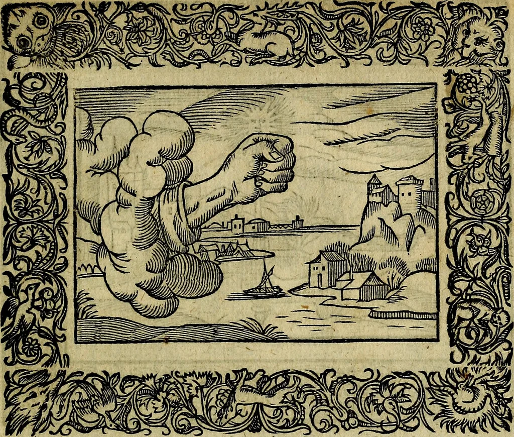 An illustration from Minerva Britanna Or A Garden Of Heroical Deuises, furnished, and adorned with Emblemes and Impresa's of sundry natures, 1612, leaf 128