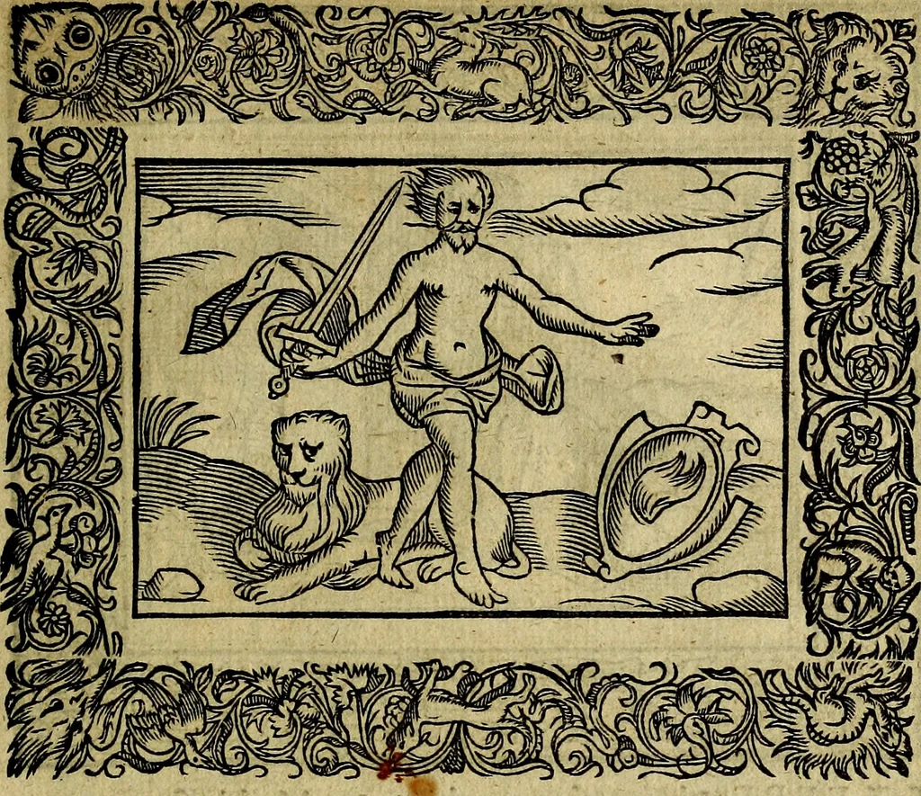 An illustration from Minerva Britanna Or A Garden Of Heroical Deuises, furnished, and adorned with Emblemes and Impresa's of sundry natures, 1612, leaf 152
