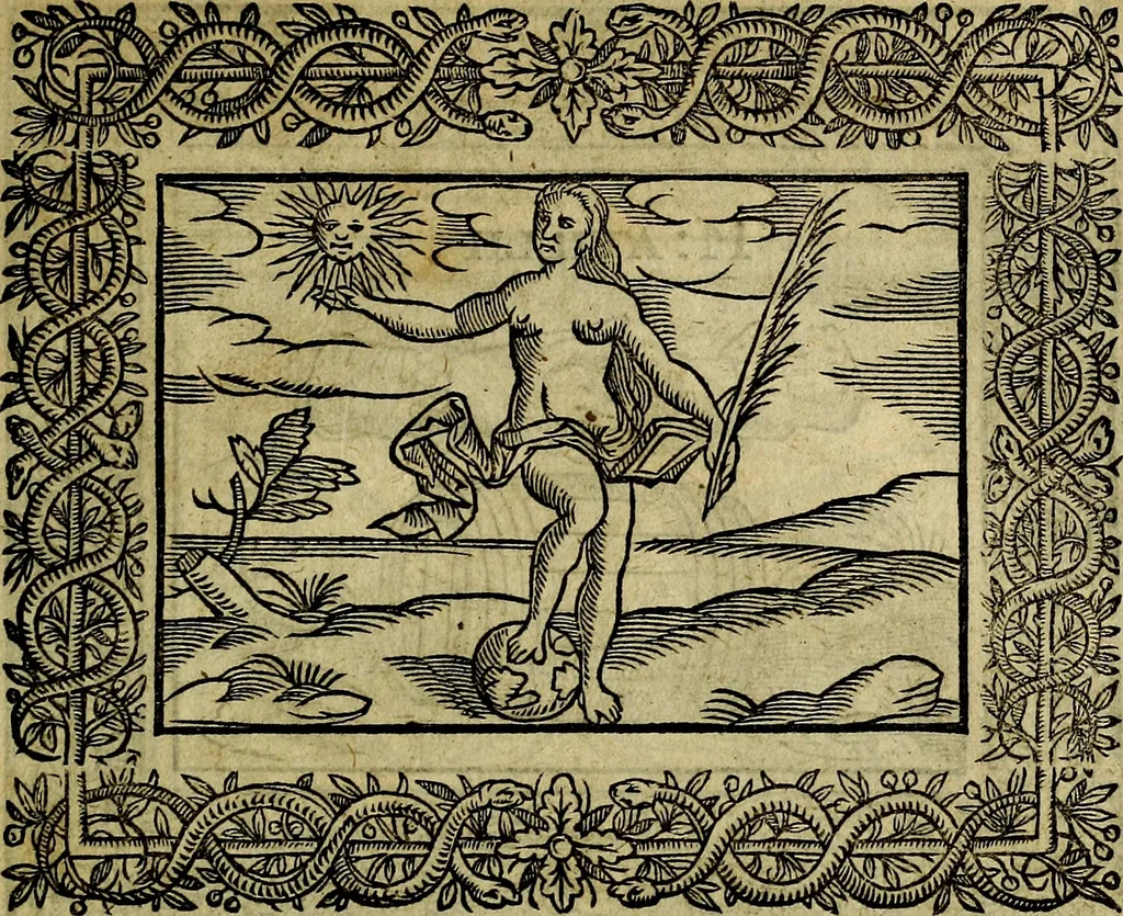An illustration from Minerva Britanna Or A Garden Of Heroical Deuises, furnished, and adorned with Emblemes and Impresa's of sundry natures, 1612, leaf 158