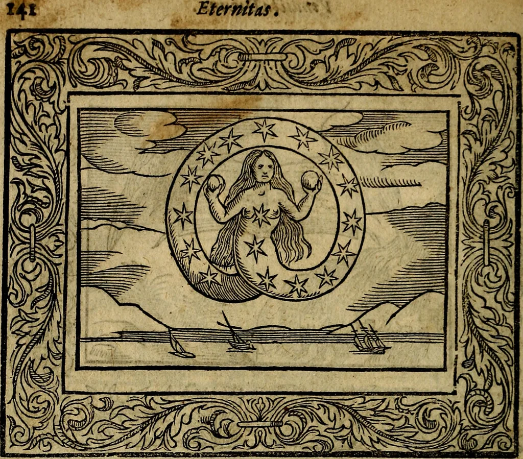 An illustration from Minerva Britanna Or A Garden Of Heroical Deuises, furnished, and adorned with Emblemes and Impresa's of sundry natures, 1612, leaf 165