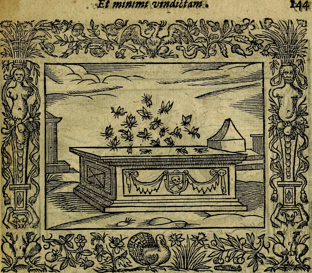 An illustration from Minerva Britanna Or A Garden Of Heroical Deuises, furnished, and adorned with Emblemes and Impresa's of sundry natures, 1612, leaf 168
