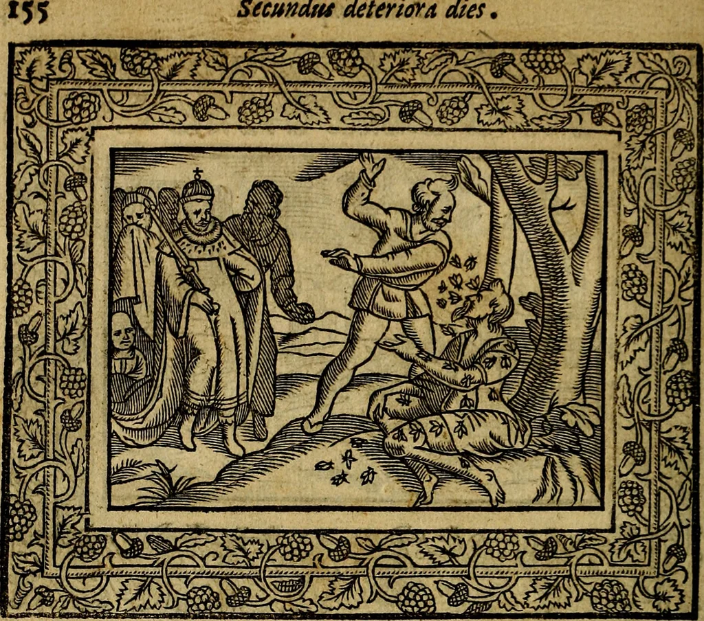 An illustration from Minerva Britanna Or A Garden Of Heroical Deuises, furnished, and adorned with Emblemes and Impresa's of sundry natures, 1612, leaf 179