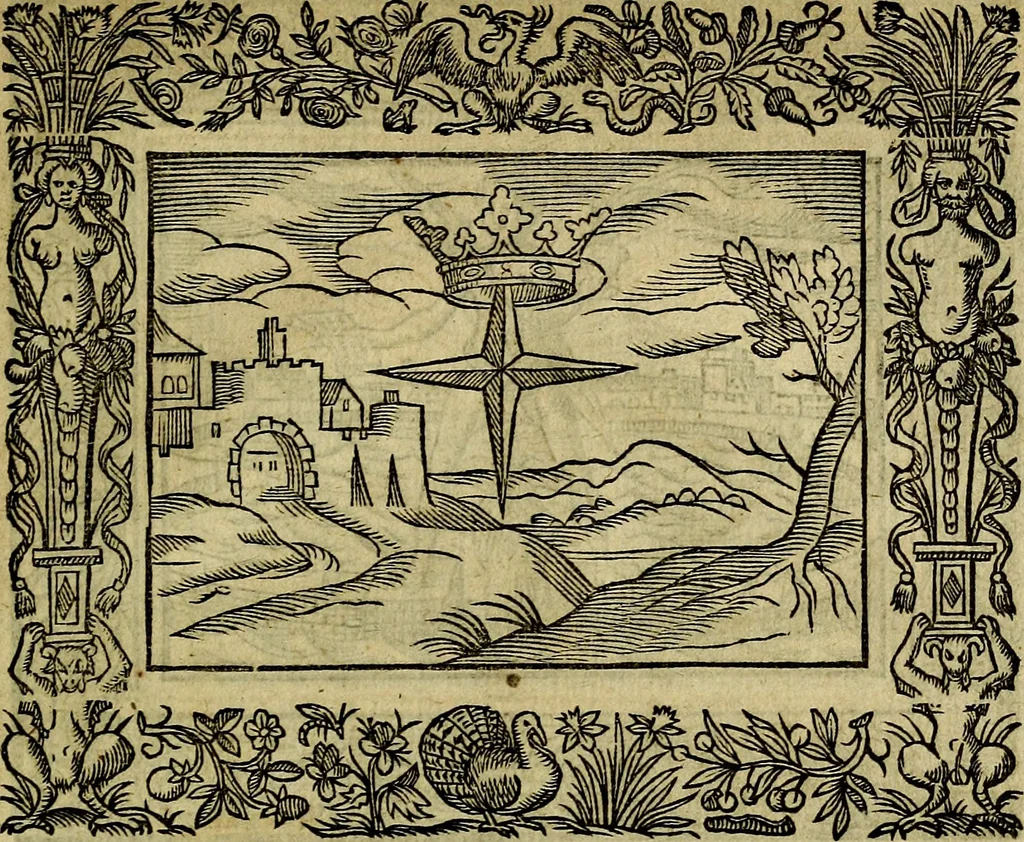 An illustration from Minerva Britanna Or A Garden Of Heroical Deuises, furnished, and adorned with Emblemes and Impresa's of sundry natures, 1612, leaf 184