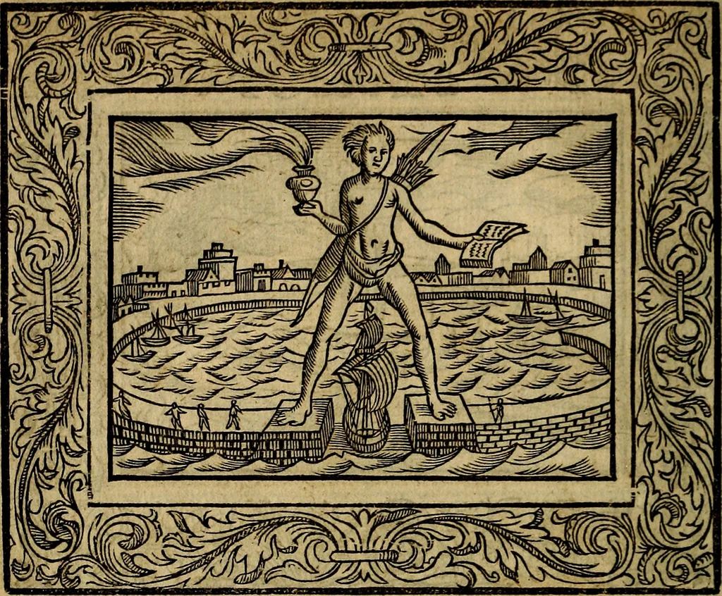An illustration from Minerva Britanna Or A Garden Of Heroical Deuises, furnished, and adorned with Emblemes and Impresa's of sundry natures, 1612, leaf 185