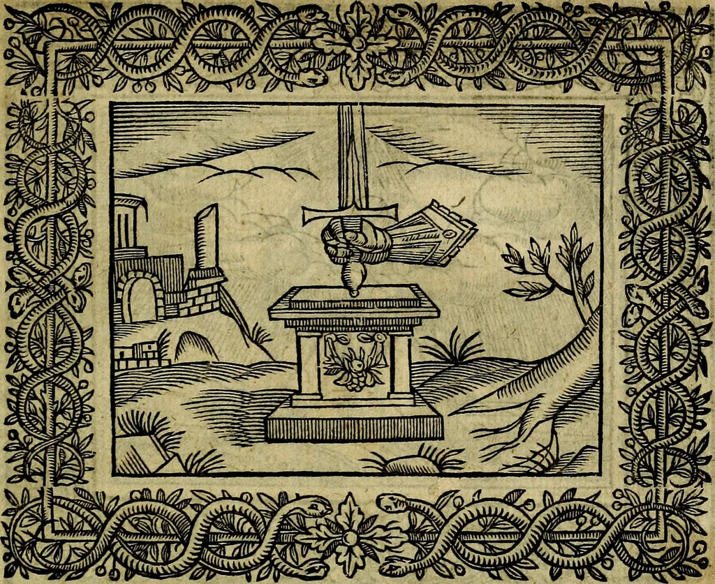 An illustration from Minerva Britanna Or A Garden Of Heroical Deuises, furnished, and adorned with Emblemes and Impresa's of sundry natures, 1612, leaf 186
