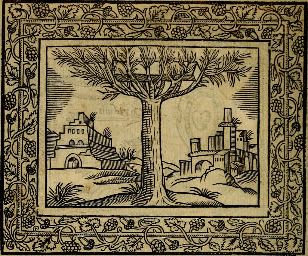 An illustration from Minerva Britanna Or A Garden Of Heroical Deuises, furnished, and adorned with Emblemes and Impresa's of sundry natures, 1612, leaf 191