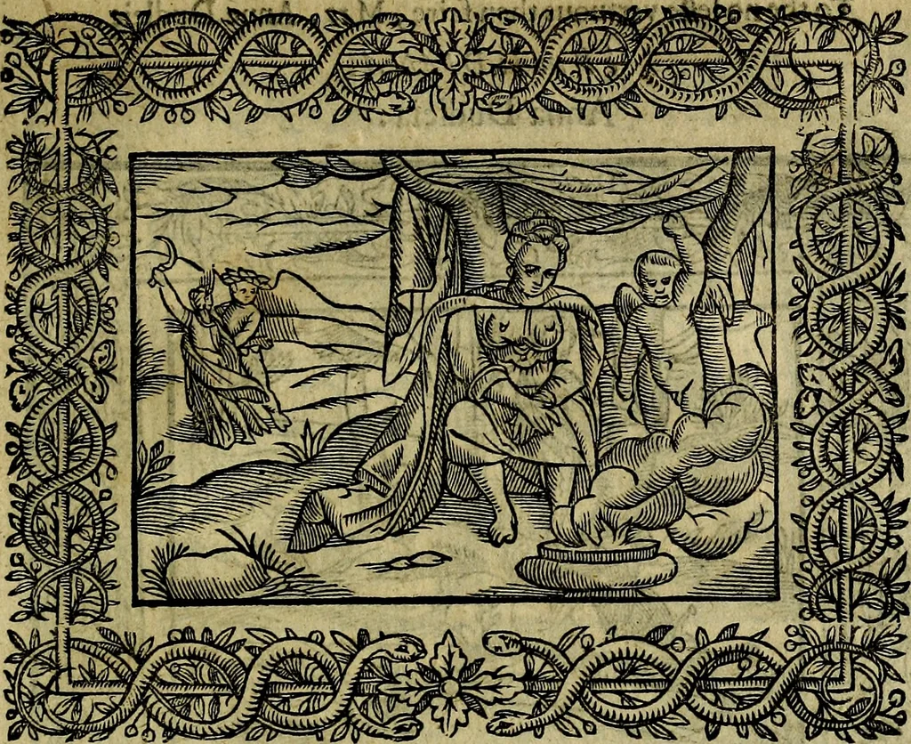 An illustration from Minerva Britanna Or A Garden Of Heroical Deuises, furnished, and adorned with Emblemes and Impresa's of sundry natures, 1612, leaf 198