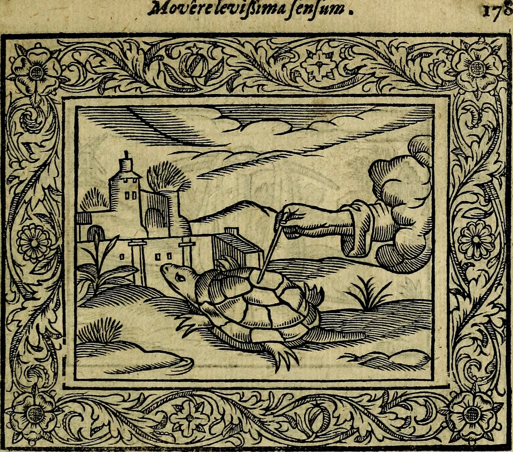 An illustration from Minerva Britanna Or A Garden Of Heroical Deuises, furnished, and adorned with Emblemes and Impresa's of sundry natures, 1612, leaf 202