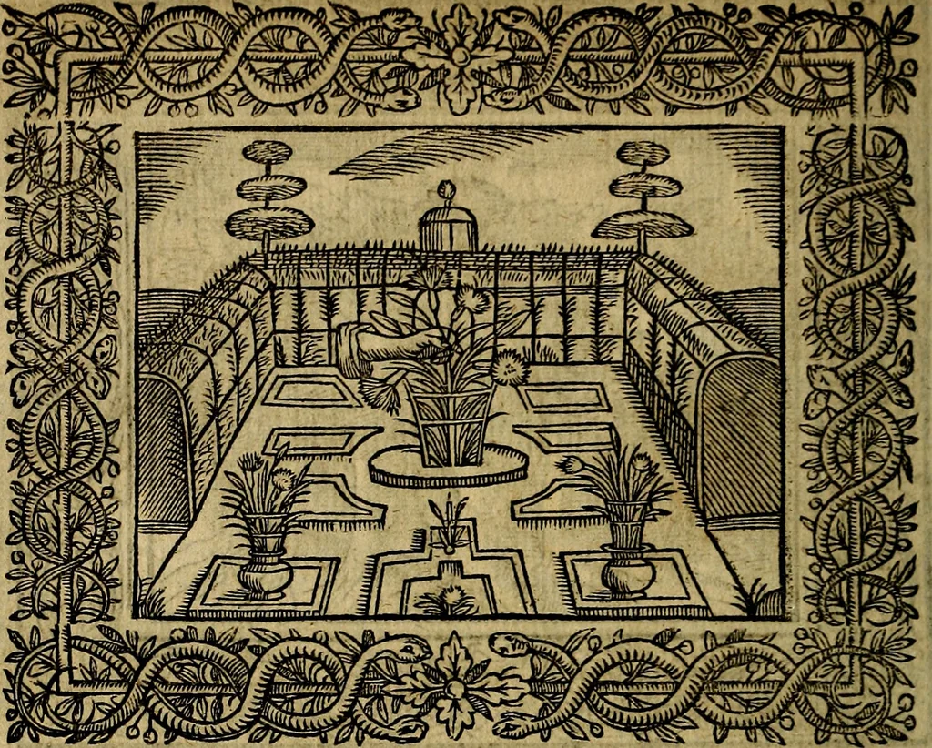 An illustration from Minerva Britanna Or A Garden Of Heroical Deuises, furnished, and adorned with Emblemes and Impresa's of sundry natures, 1612, leaf 207