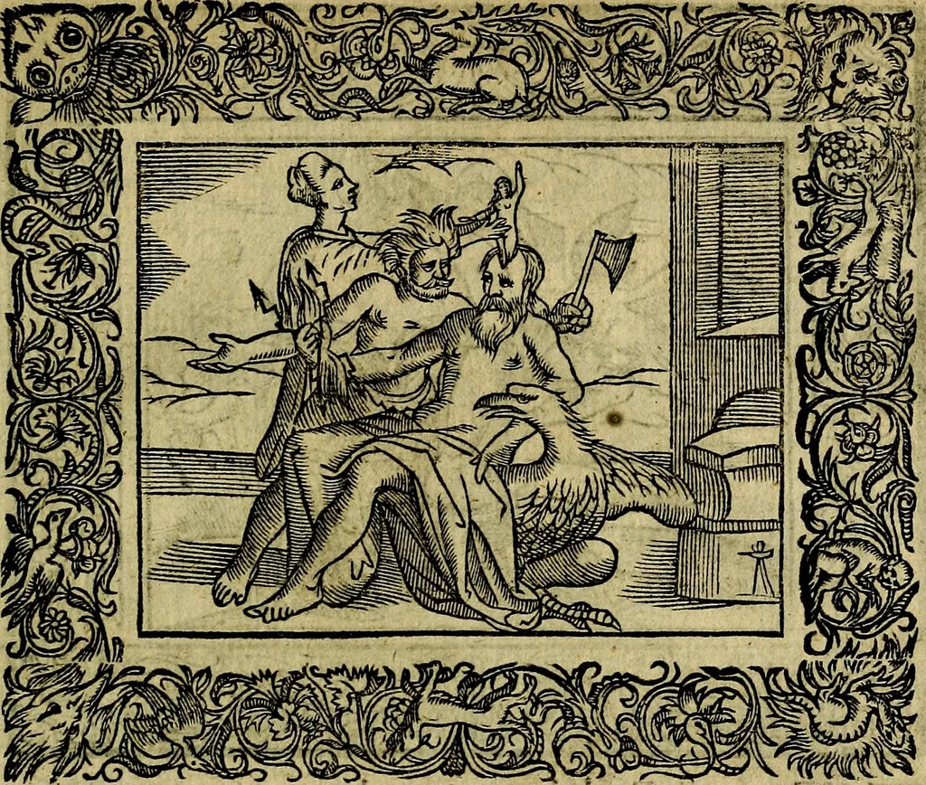 An illustration from Minerva Britanna Or A Garden Of Heroical Deuises, furnished, and adorned with Emblemes and Impresa's of sundry natures, 1612, leaf 212