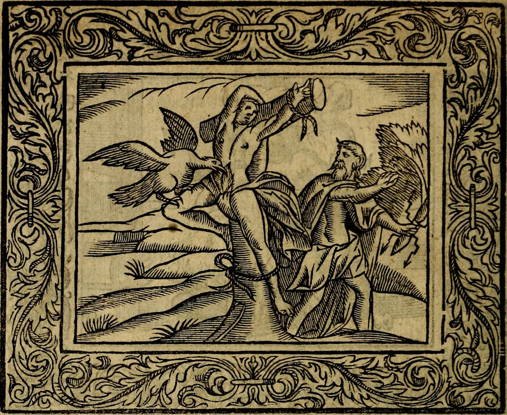 An illustration from Minerva Britanna Or A Garden Of Heroical Deuises, furnished, and adorned with Emblemes and Impresa's of sundry natures, 1612, leaf 213