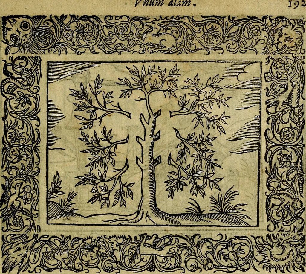 An illustration from Minerva Britanna Or A Garden Of Heroical Deuises, furnished, and adorned with Emblemes and Impresa's of sundry natures, 1612, leaf 216