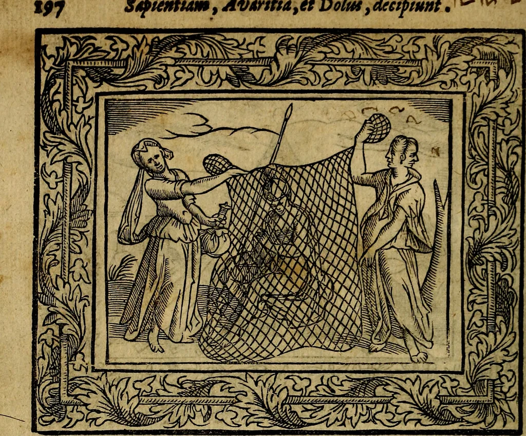 An illustration from Minerva Britanna Or A Garden Of Heroical Deuises, furnished, and adorned with Emblemes and Impresa's of sundry natures, 1612, leaf 221