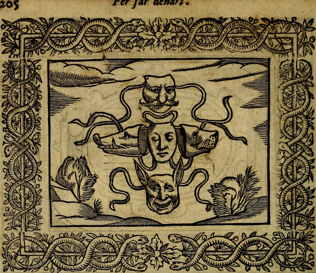 An illustration from Minerva Britanna Or A Garden Of Heroical Deuises, furnished, and adorned with Emblemes and Impresa's of sundry natures, 1612, leaf 229