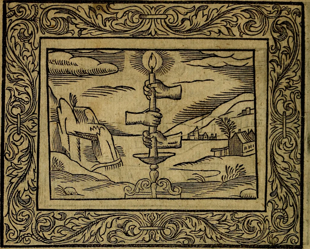 An illustration from Minerva Britanna Or A Garden Of Heroical Deuises, furnished, and adorned with Emblemes and Impresa's of sundry natures, 1612, leaf 23