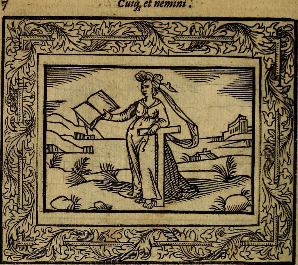 An illustration from Minerva Britanna Or A Garden Of Heroical Deuises, furnished, and adorned with Emblemes and Impresa's of sundry natures, 1612, leaf 27