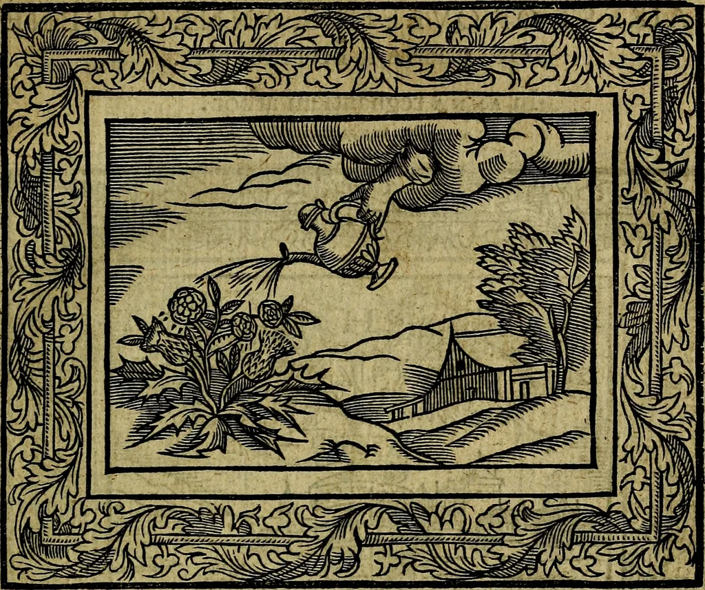An illustration from Minerva Britanna Or A Garden Of Heroical Deuises, furnished, and adorned with Emblemes and Impresa's of sundry natures, 1612, leaf 32