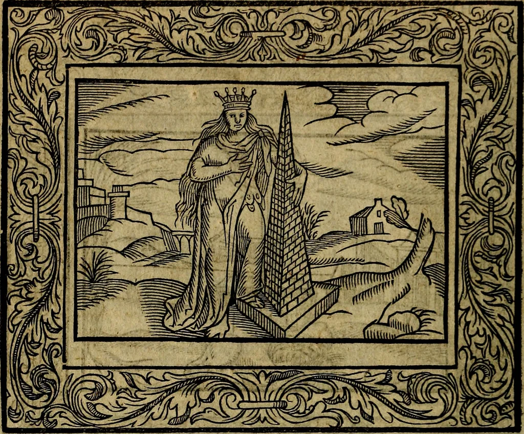 An illustration from Minerva Britanna Or A Garden Of Heroical Deuises, furnished, and adorned with Emblemes and Impresa's of sundry natures, 1612, leaf 41