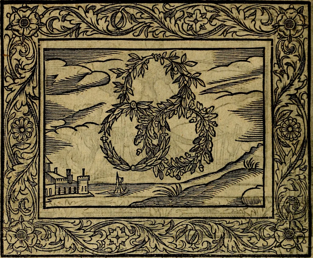 An illustration from Minerva Britanna Or A Garden Of Heroical Deuises, furnished, and adorned with Emblemes and Impresa's of sundry natures, 1612, leaf 43
