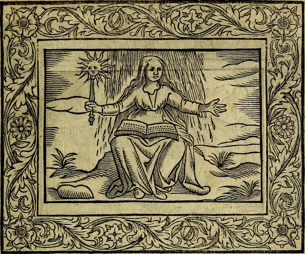 An illustration from Minerva Britanna Or A Garden Of Heroical Deuises, furnished, and adorned with Emblemes and Impresa's of sundry natures, 1612, leaf 46